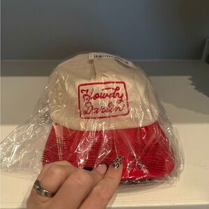 Howdy Partner Kids Cap - Red and Cream